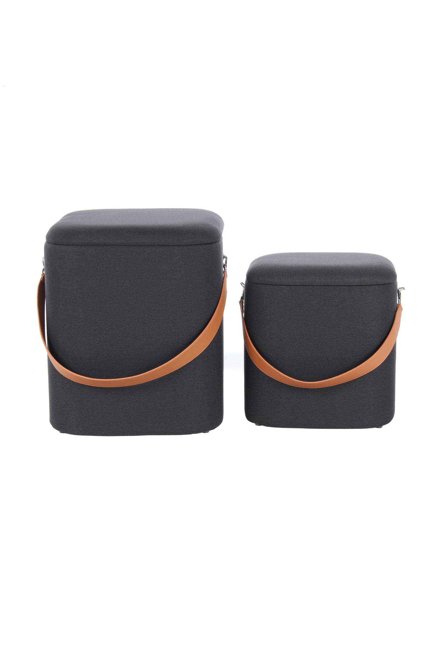 Hocker Arabella 225 2er-Set Schwarz / Braun
