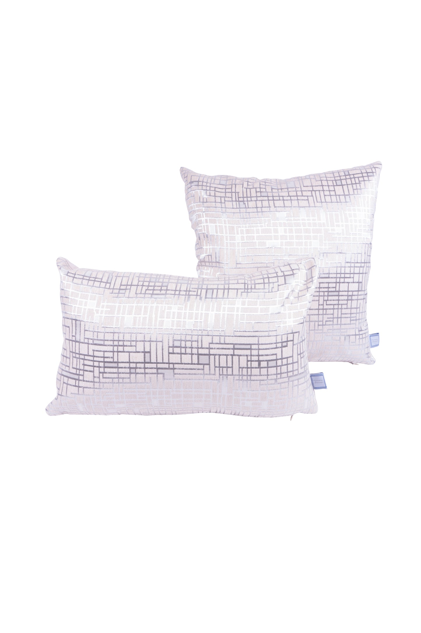 Dekokissen Poesie 125 2er-Set Elfenbein / Silber