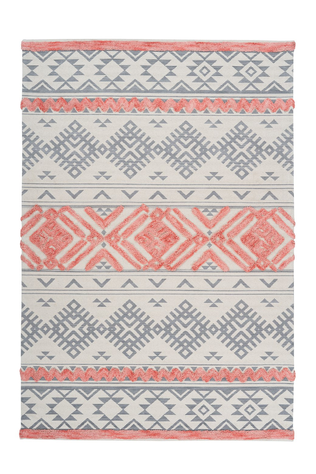 Ethnie 225 Grau / Apricot 160cm x 230cm