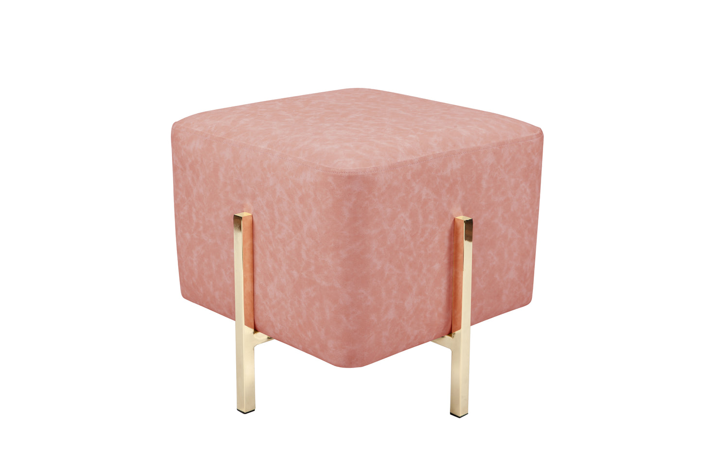 Pouf / Hocker Lizia 210 Pink / Gold