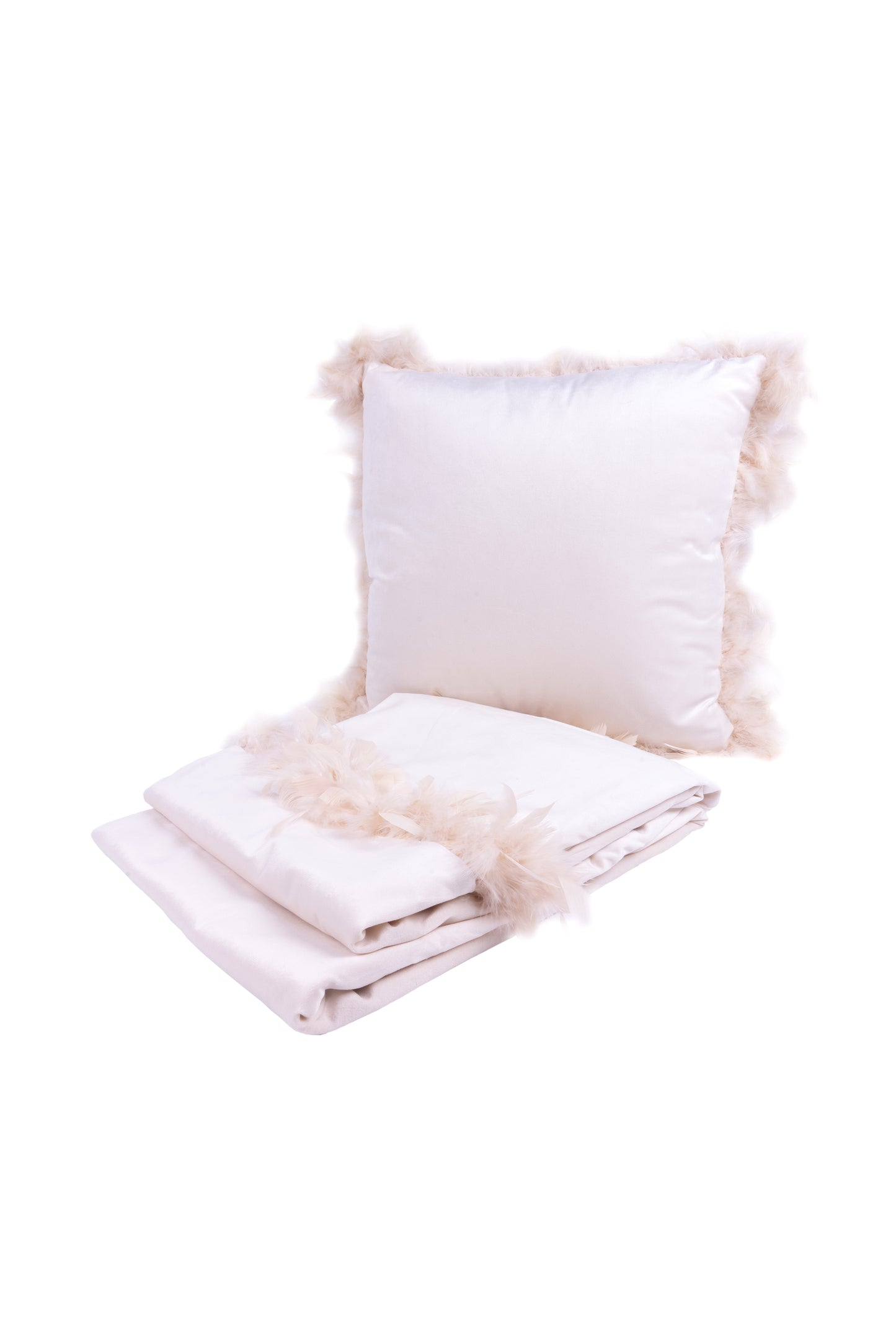 Dekokissen & Decke Palmira 125 2er-Set Weiß