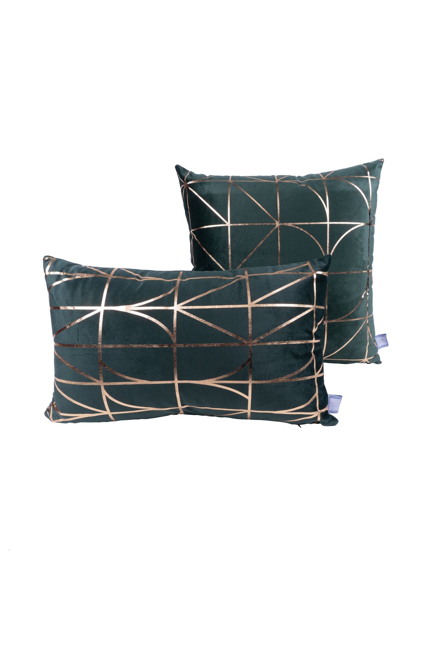 Dekokissen Prisma 325 2er-Set Grün / Gold