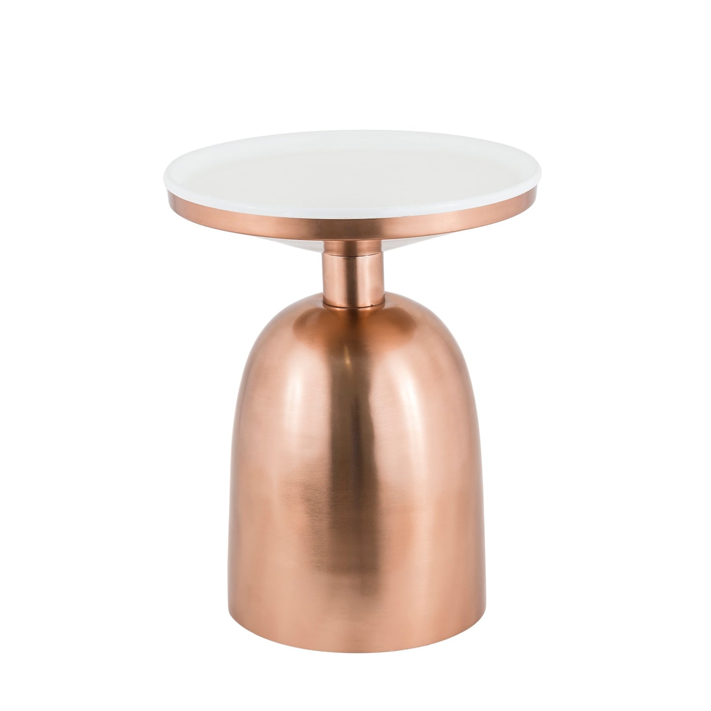 Beistelltisch Adeleh 130 Weiß / Kupfer