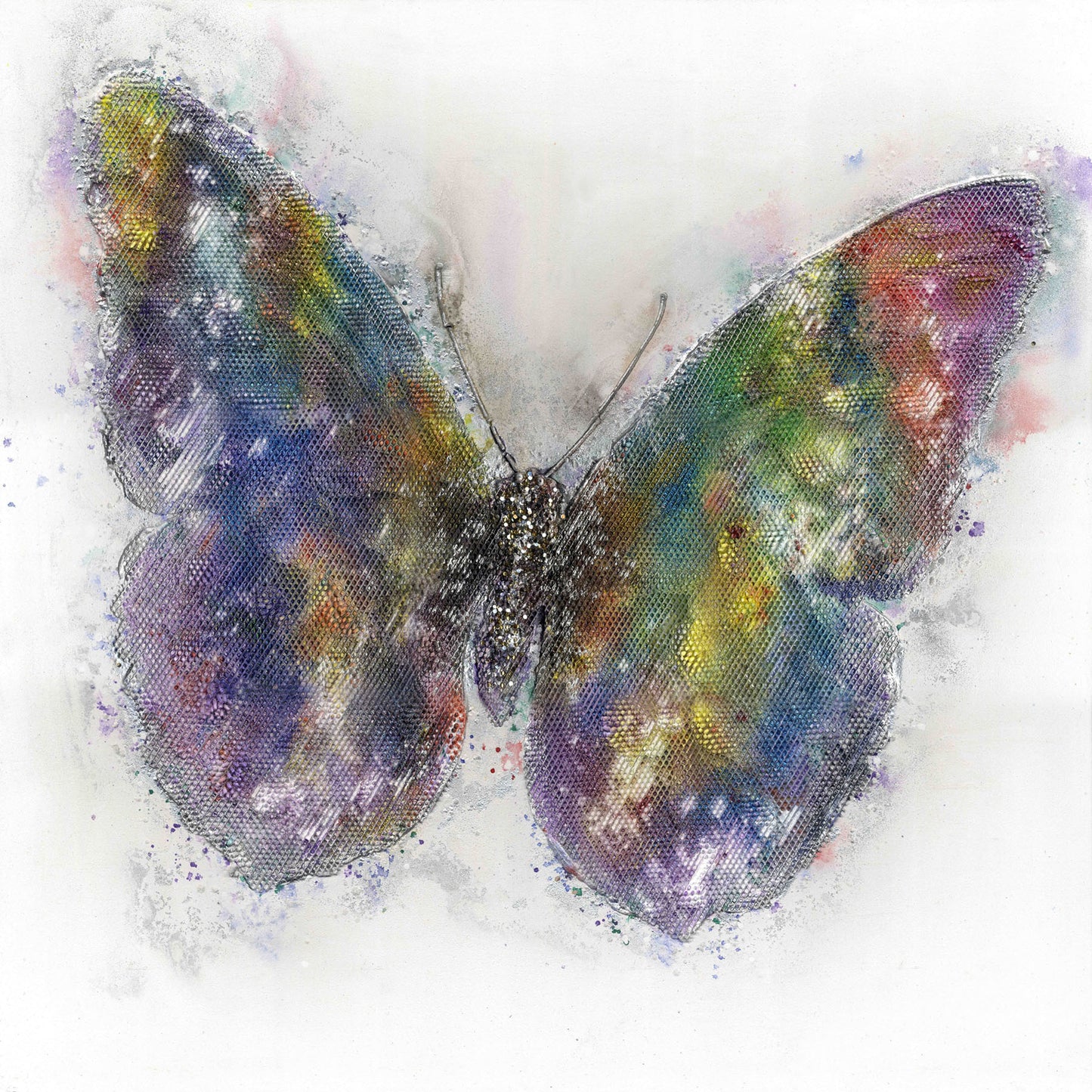 Öl-Wandbild Schmetterling 80cm x 80cm