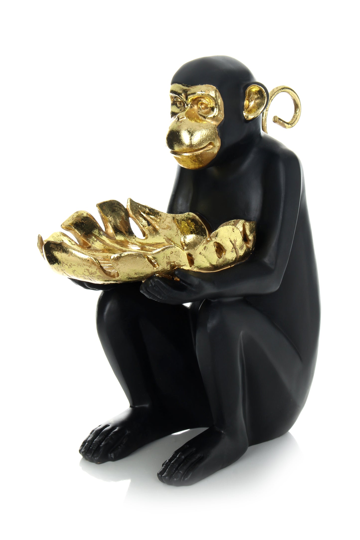 Skulptur Sitting Monkey 410 Gold / Schwarz