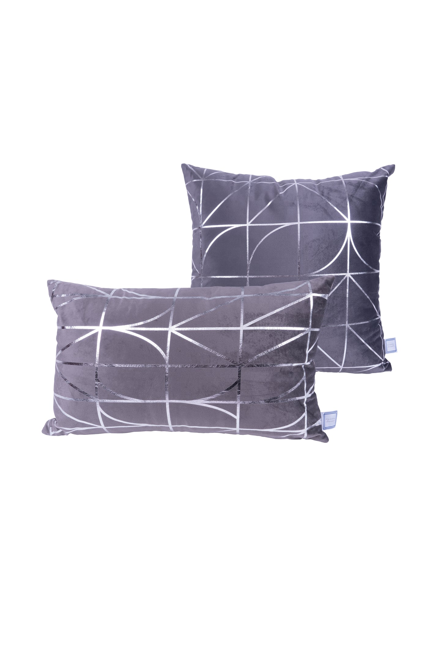 Dekokissen Prisma 325 2er-Set Graphit / Silber