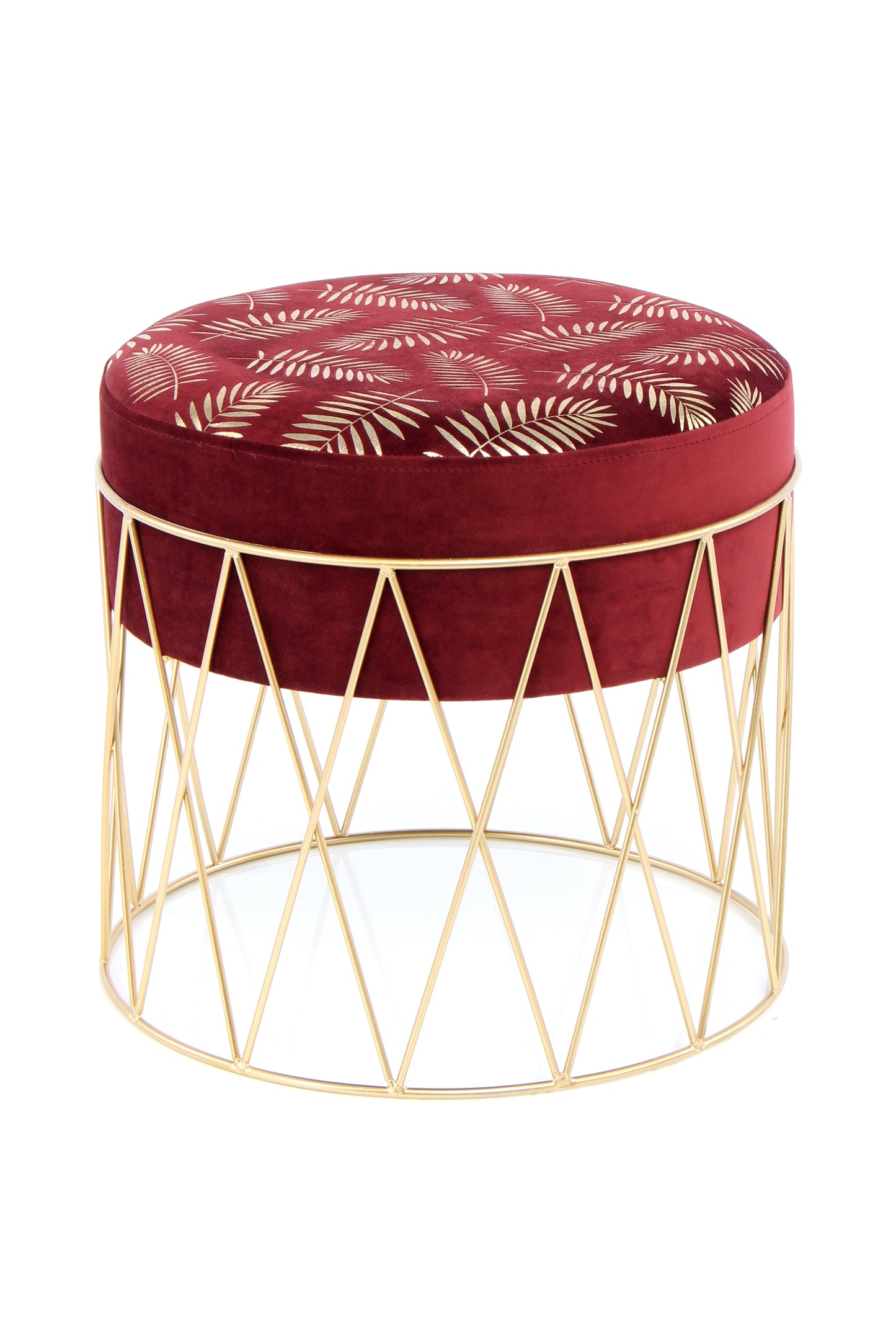 Hocker Cleopatra 225 Bordeaux / Gold