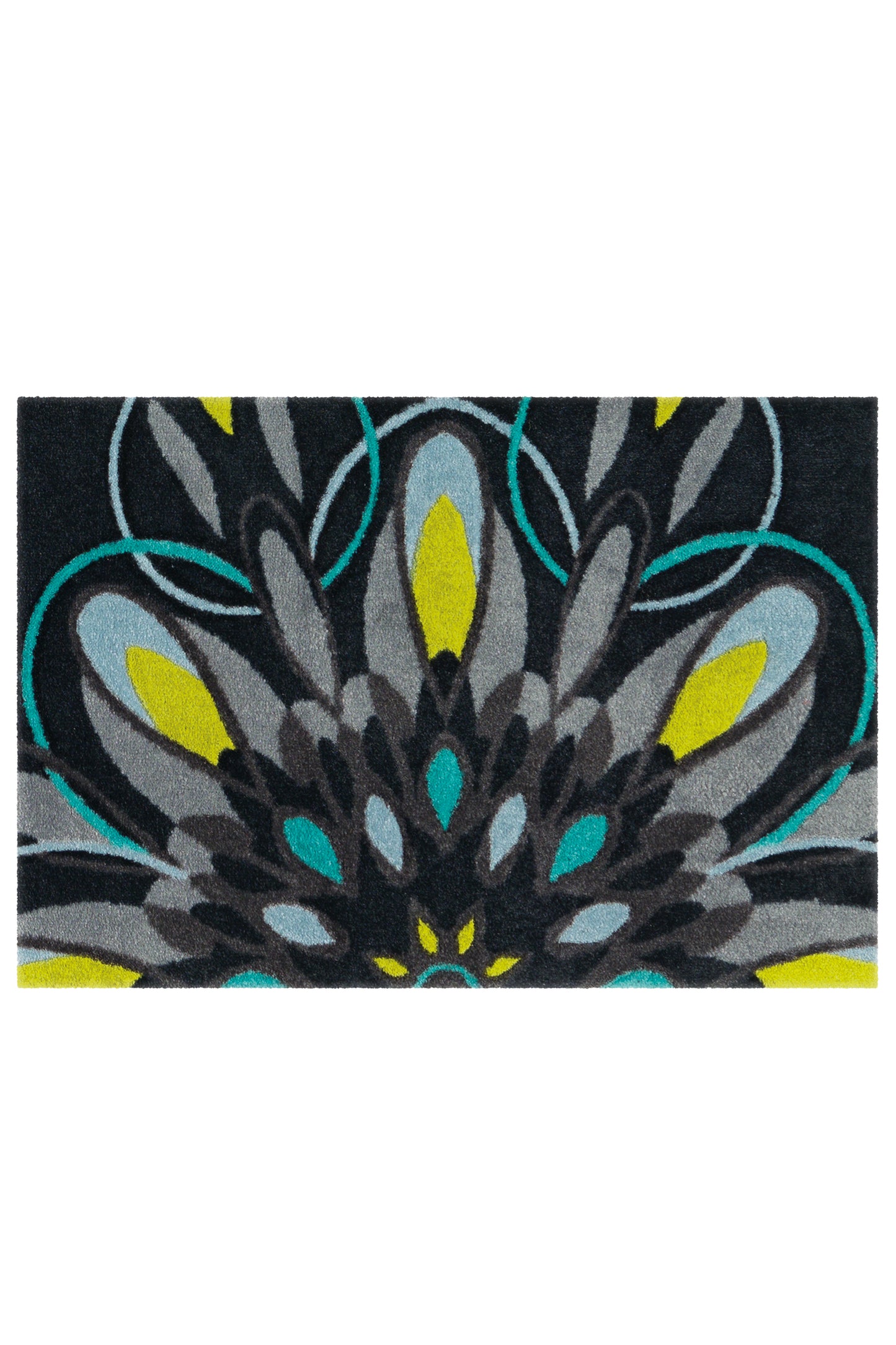 Living Mat 39 Schwarz / Silber / Grün 64cm x 168cm