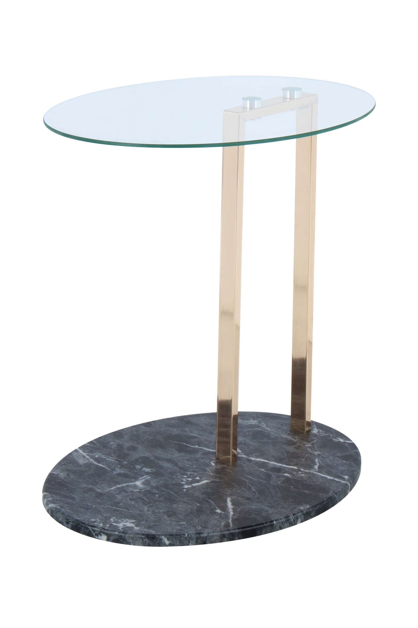 Beistelltisch Julius 275 Transparent / Gold / Schwarz Marmor
