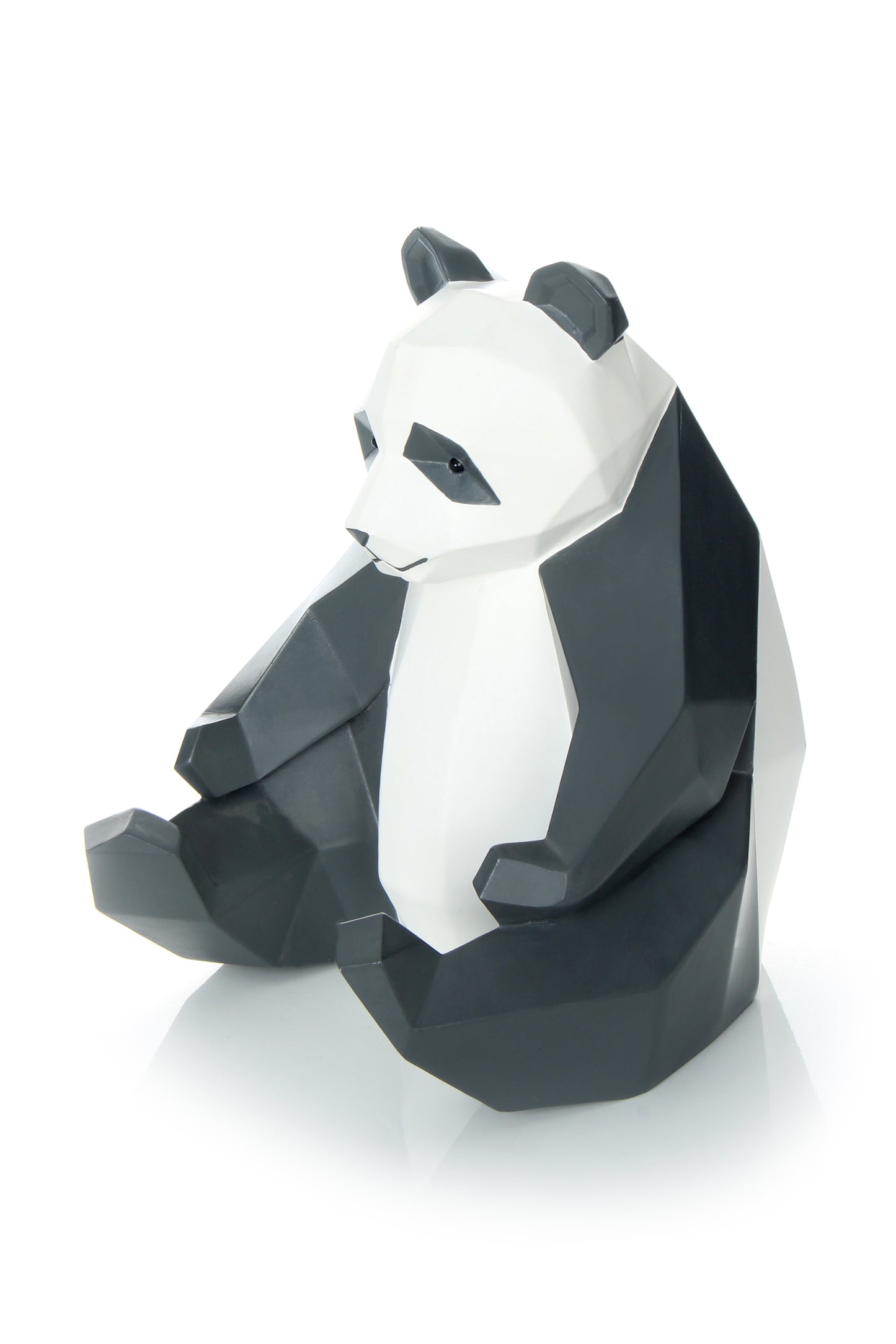 Skulptur Panda 110 Weiß / Schwarz