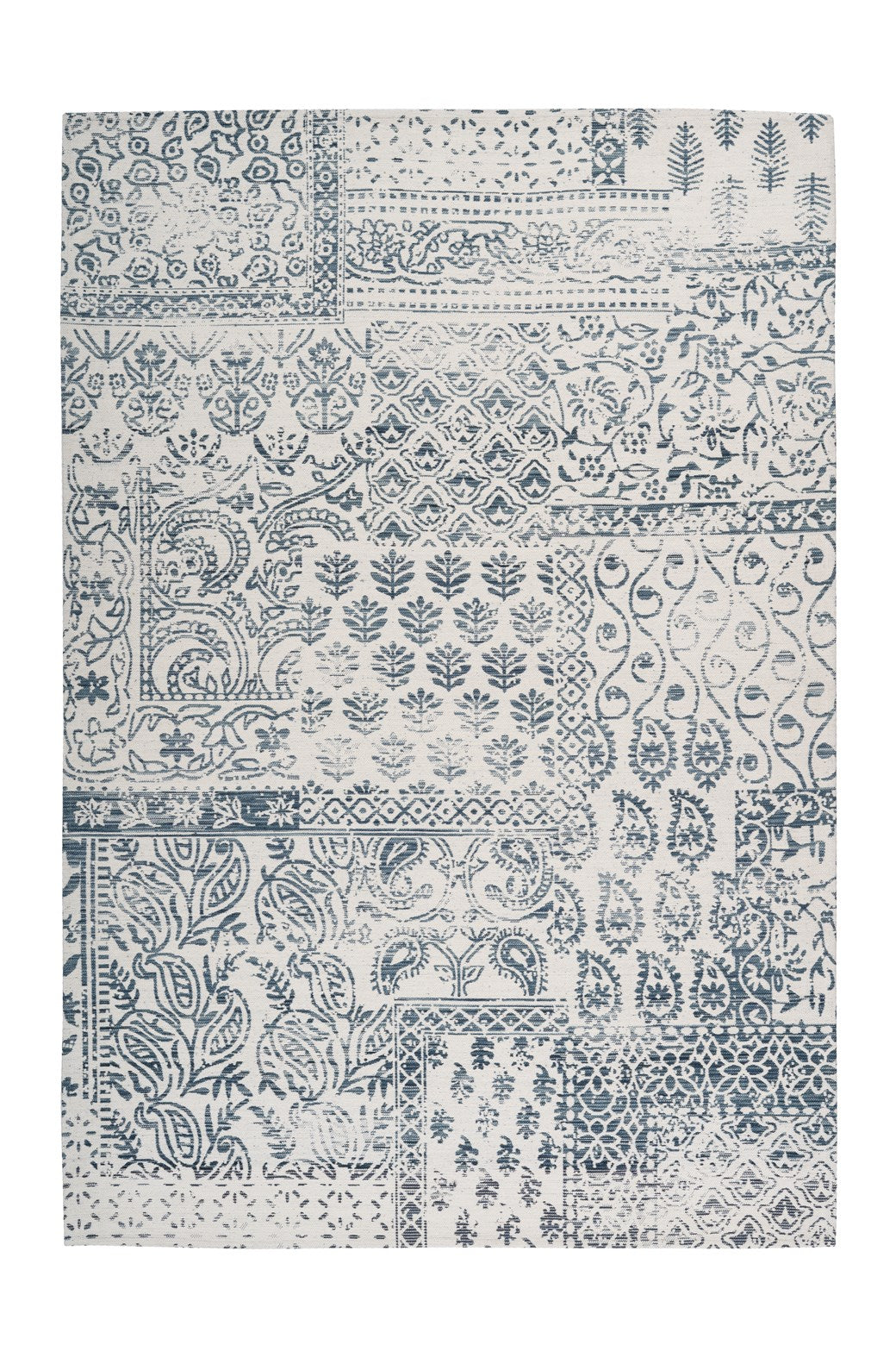 Yoga 325 Dunkelblau / Elfenbein 80cm x 150cm