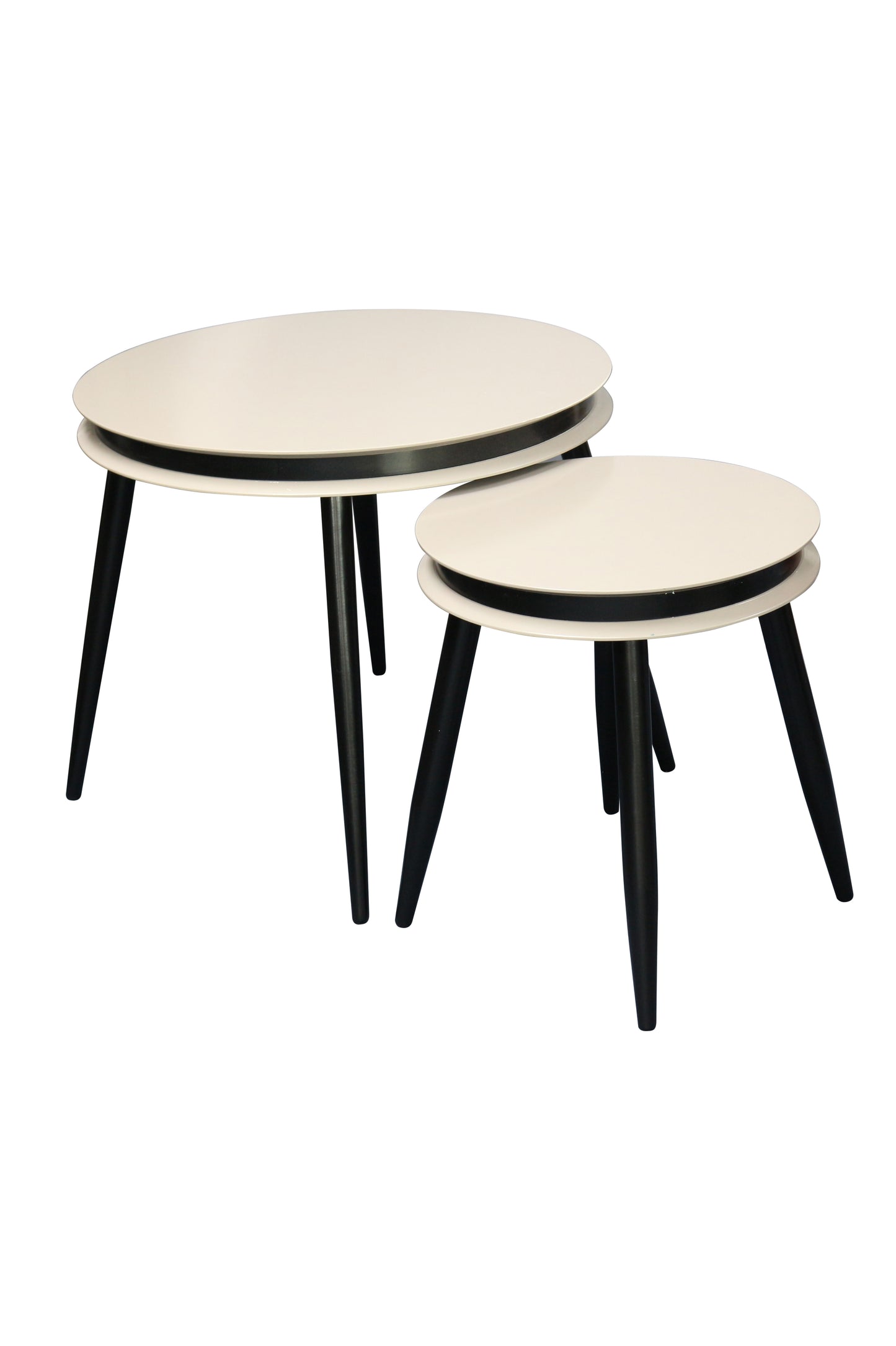 Beistelltisch 2er-Set Suri 110 Taupe / Schwarz