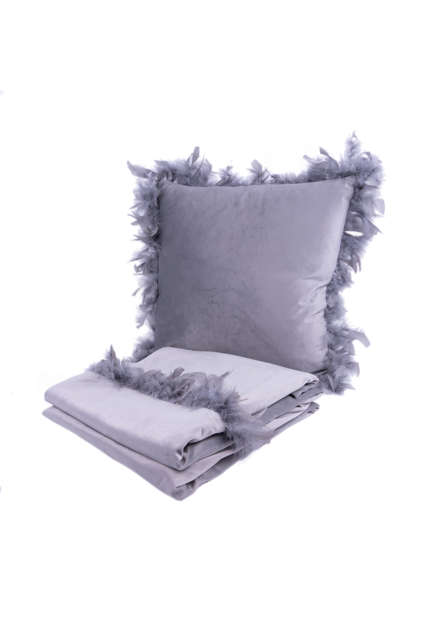 Dekokissen & Decke Palmira 125 2er-Set Grau