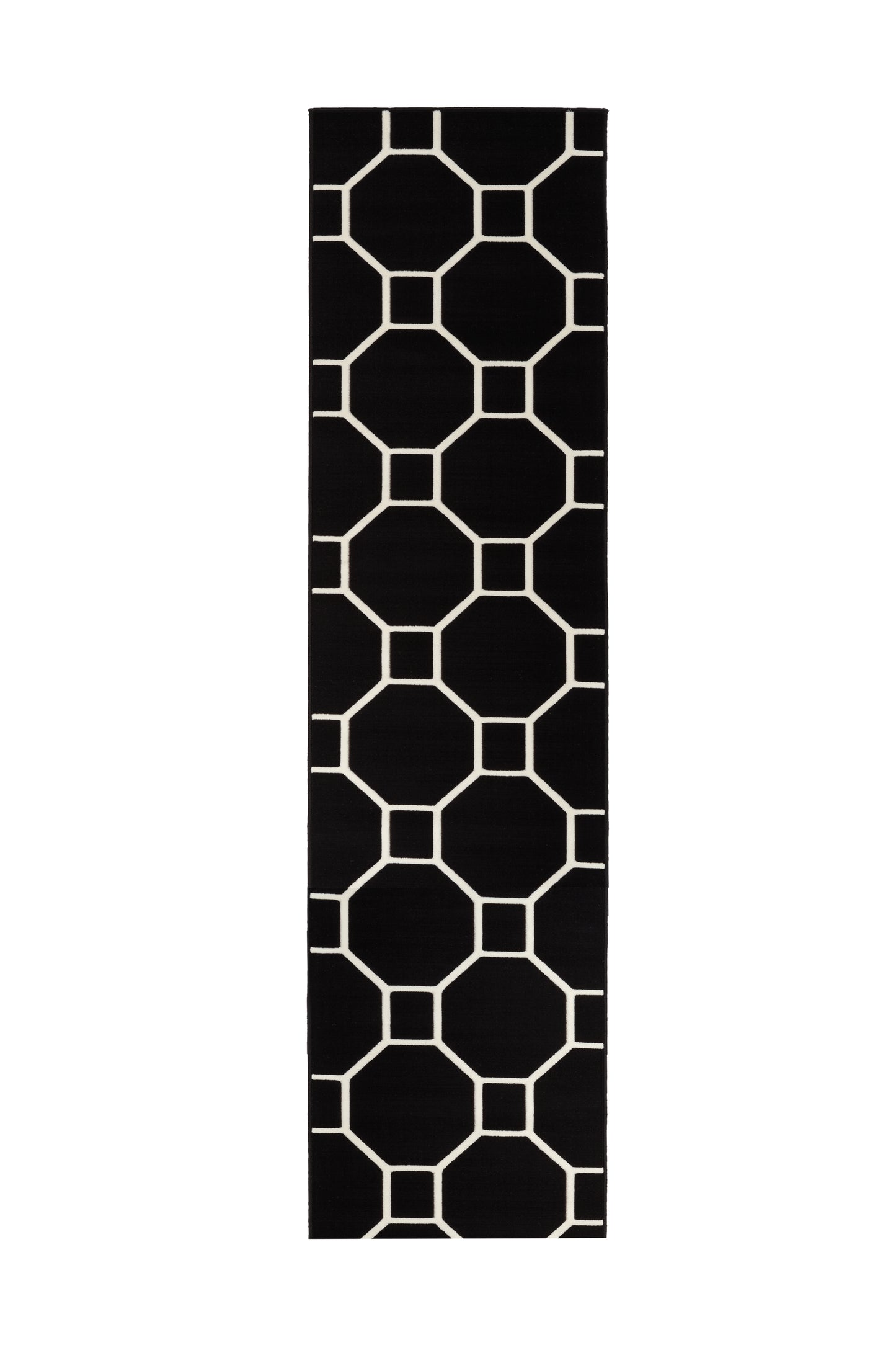Lina 125 Schwarz / Elfenbein 80cm x 325cm