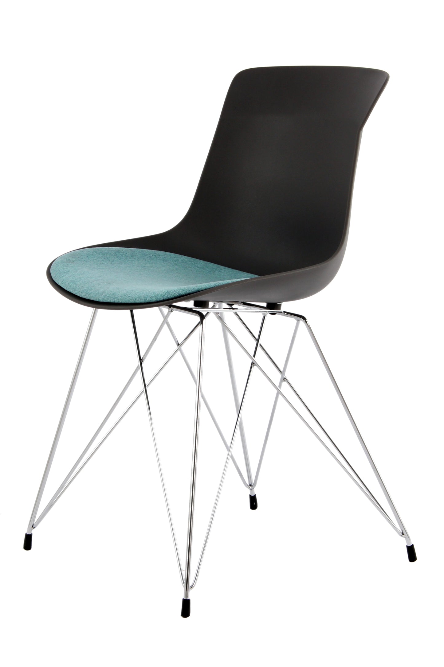 Stuhl Emily 110 2er-Set Schwarz / Petrol