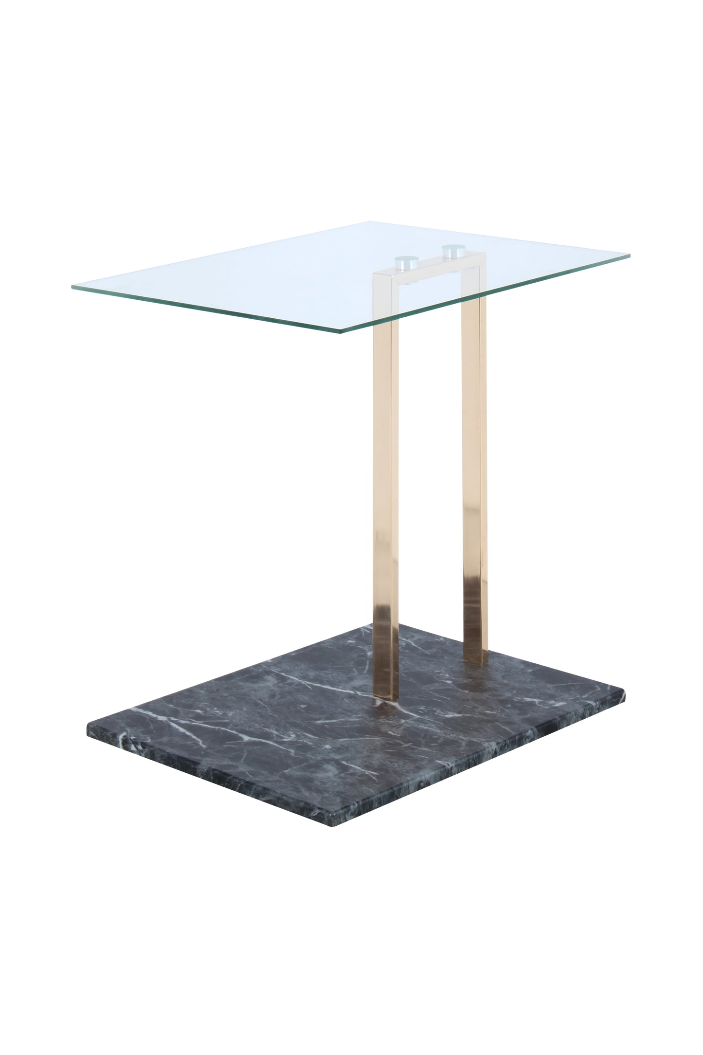 Beistelltisch Julius 225 Transparent / Gold / Schwarz Marmor