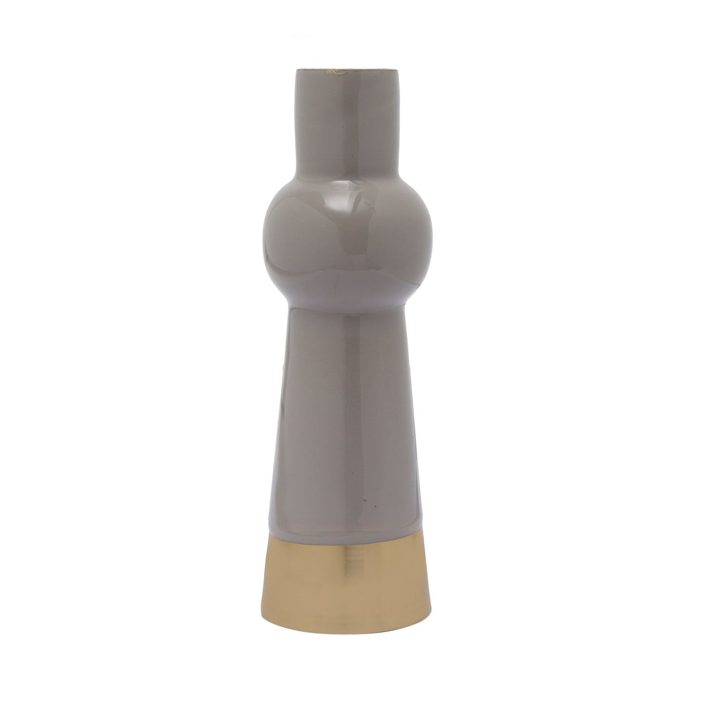 Kerzenhalter Art Deco 2025 4er-Set Taupe / Gold