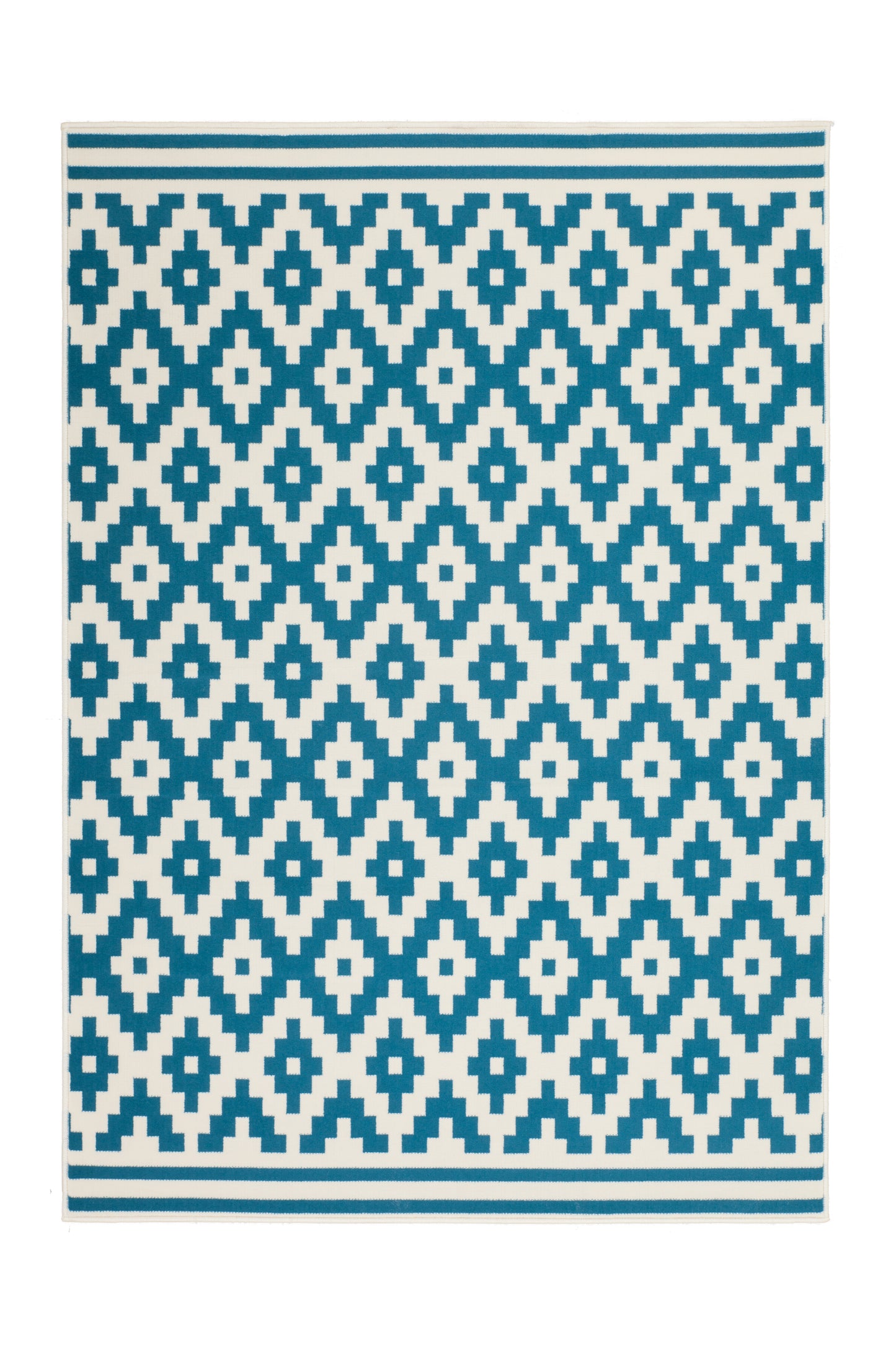 Now! 325 Weiß / Türkis 200cm x 290cm