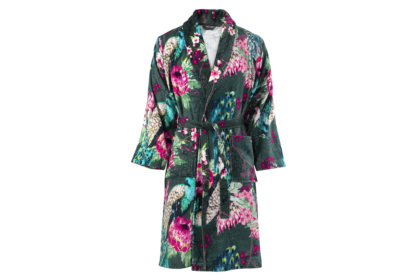 Bademantel Blossom 125 Multi / Grün XL