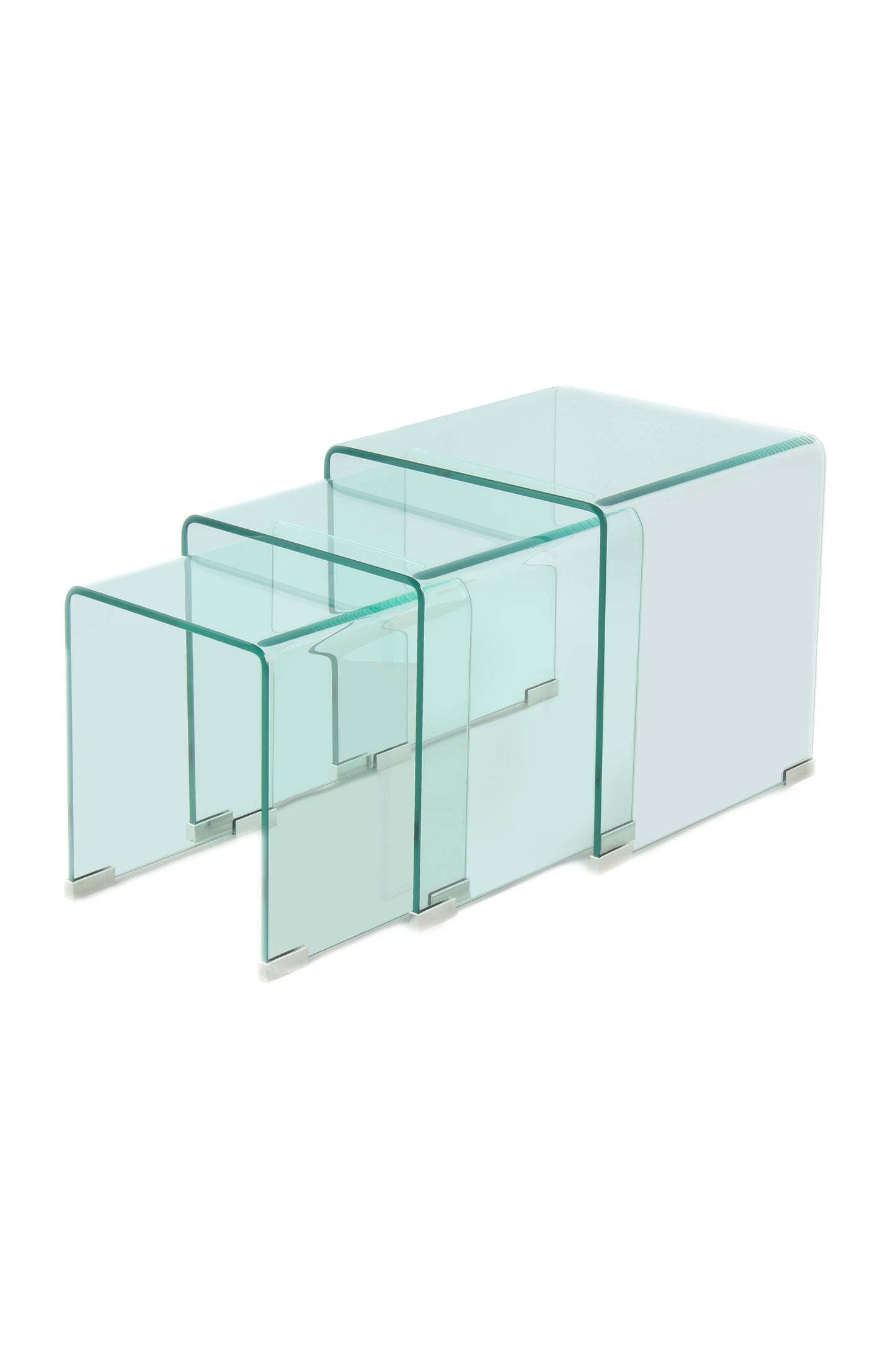 Beistelltisch East 110 3er-Set Klar