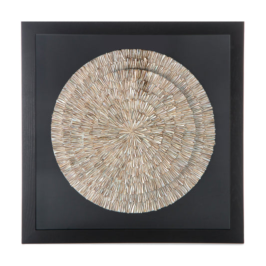 Muschel-Wandbild Medaille 80cm x 80cm