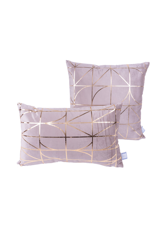 Dekokissen Prisma 325 2er-Set Taupe / Gold