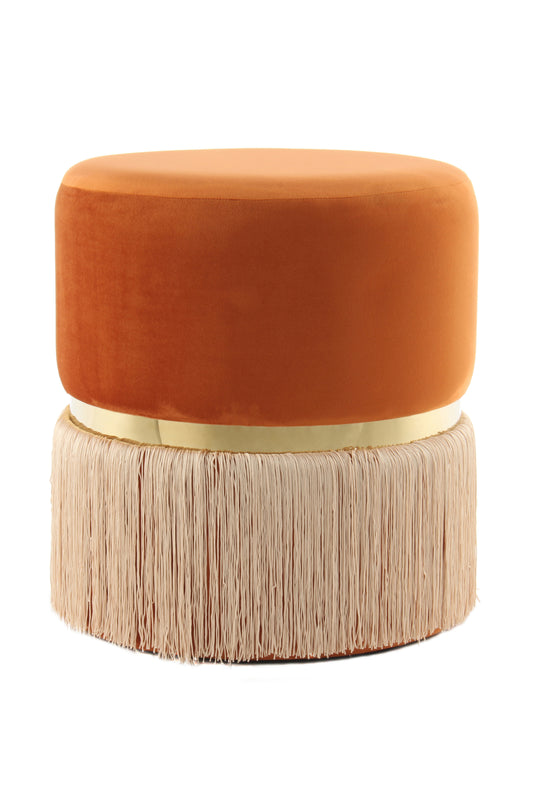 Hocker Rebecca 125 Orange / Champagner / Gold