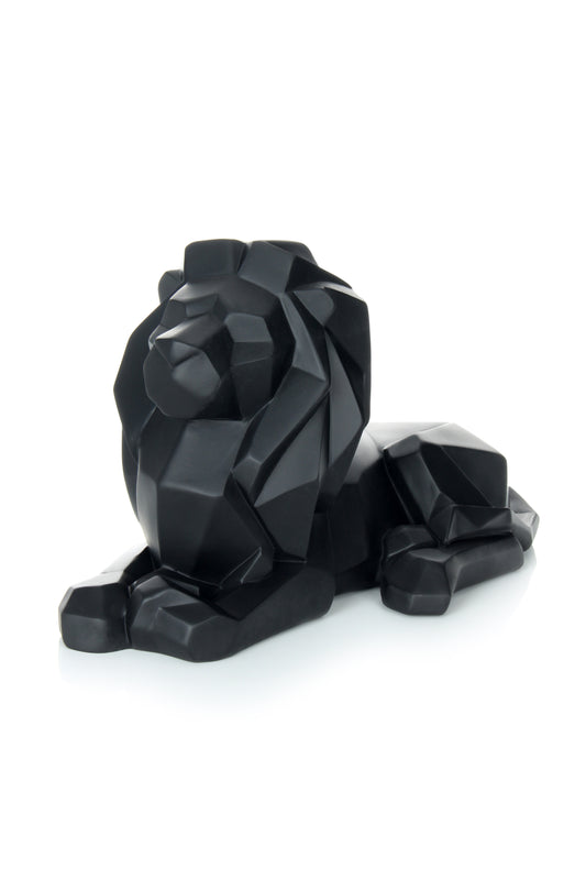 Skulptur Lion 110 Schwarz