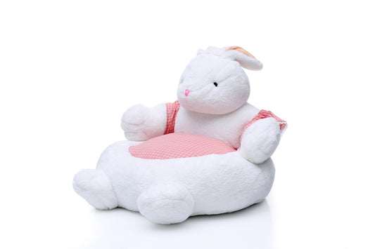 Plüschsessel Bunny 207 Weiß / Pink