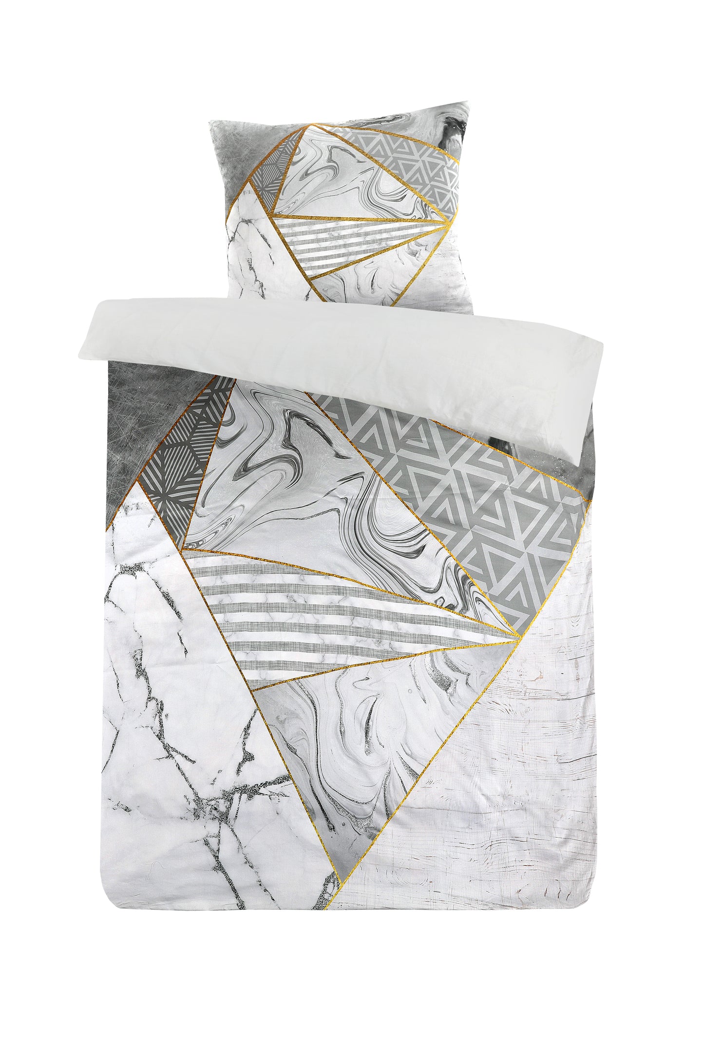 Bettwäsche Bavaria 125-DE Grau / Gold 135cm x 200cm