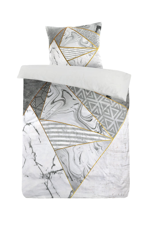 Bettwäsche Bavaria 125-FR Grau / Gold 140cm x 200cm