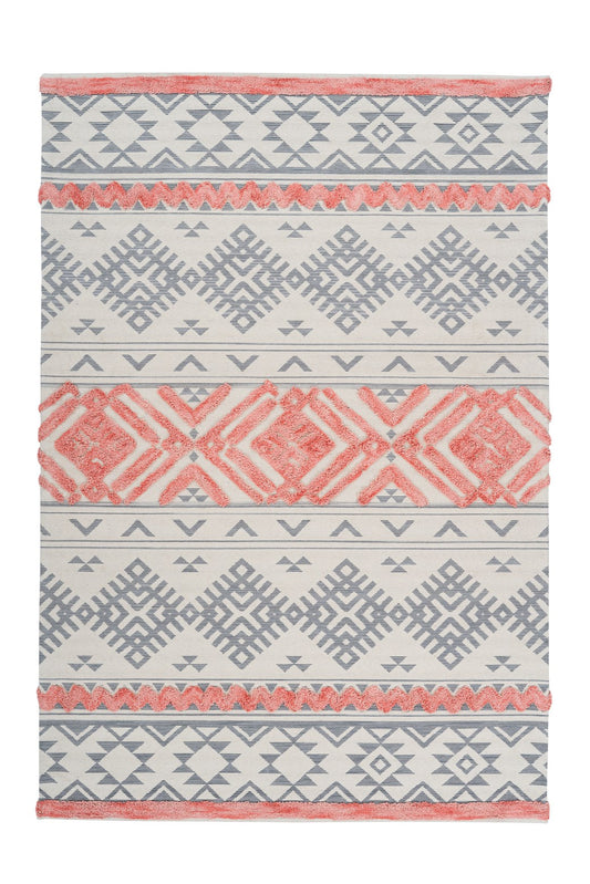 Ethnie 225 Grau / Apricot 80cm x 150cm