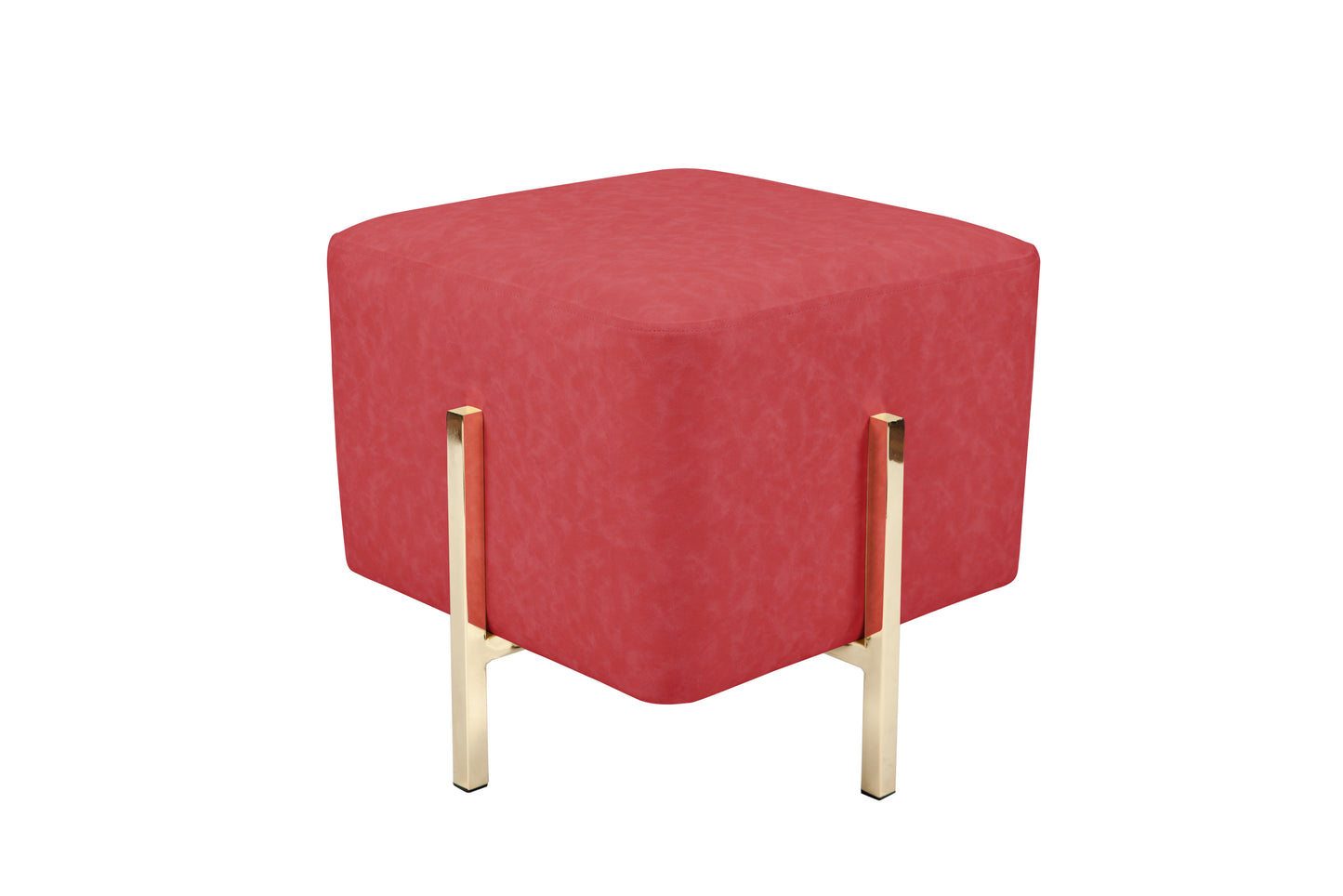 Pouf / Hocker Lizia 210 Rot / Gold