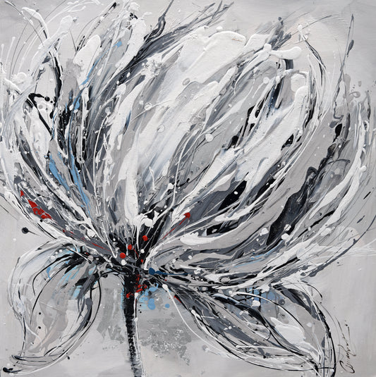 Öl-Wandbild Blüte I 80cm x 80cm