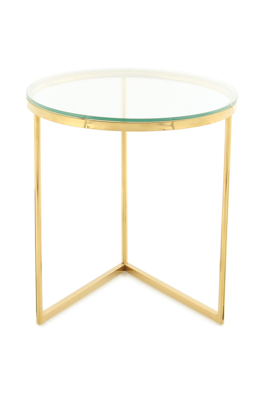Beistelltisch Wynona 125 Klar / Gold
