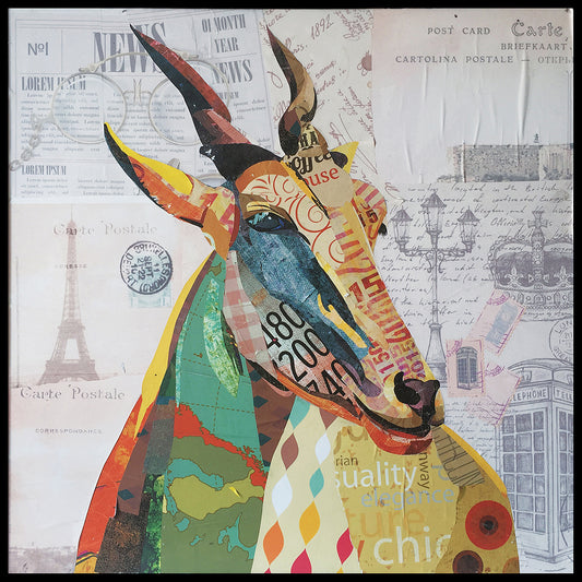 Papier Wandbild Gazelle 72cm x 72cm