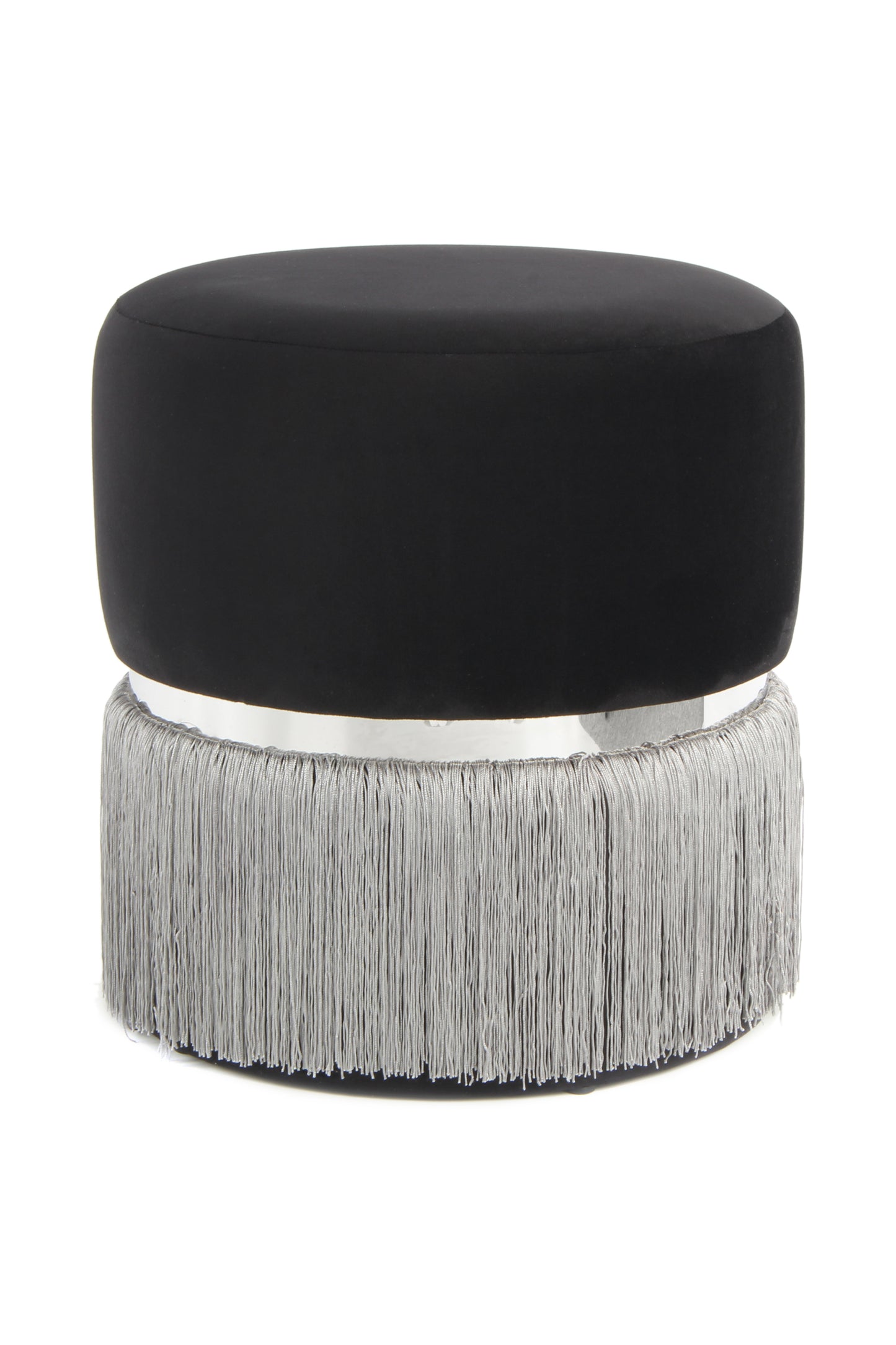 Hocker Rebecca 125 Schwarz / Grau / Silber