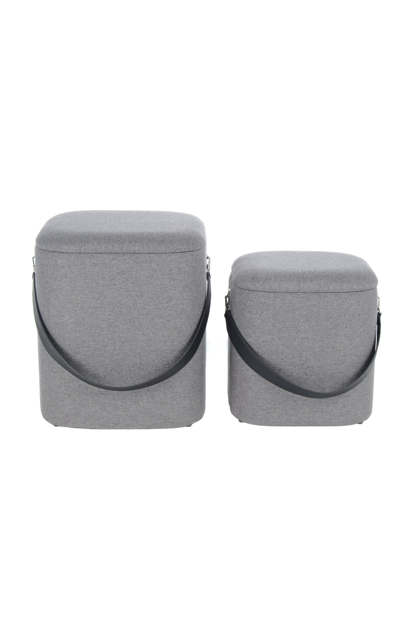 Hocker Arabella 225 2er-Set Grau / Schwarz