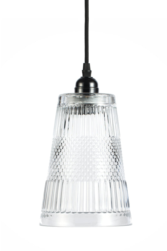 Hängelampe Palum Klar / Schwarz