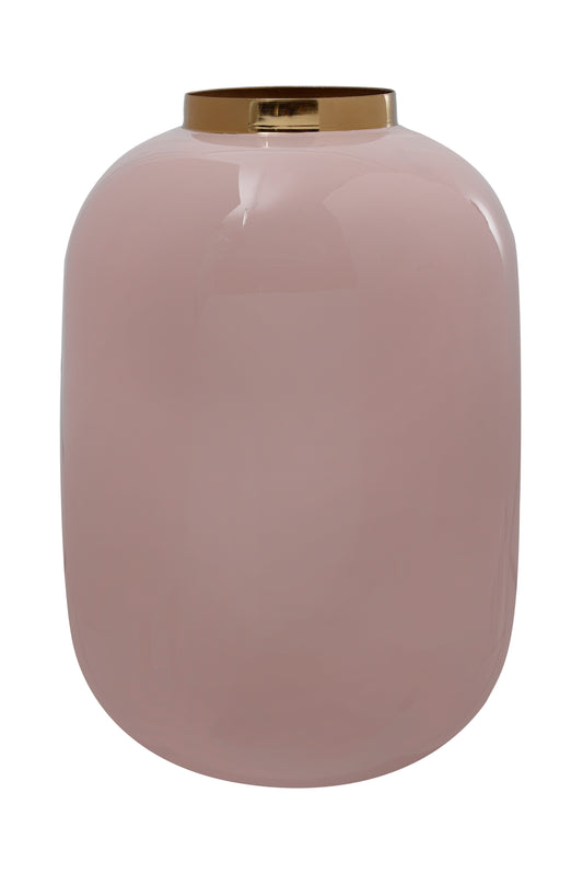 Vase Art Deco 355 Hellrosa / Gold