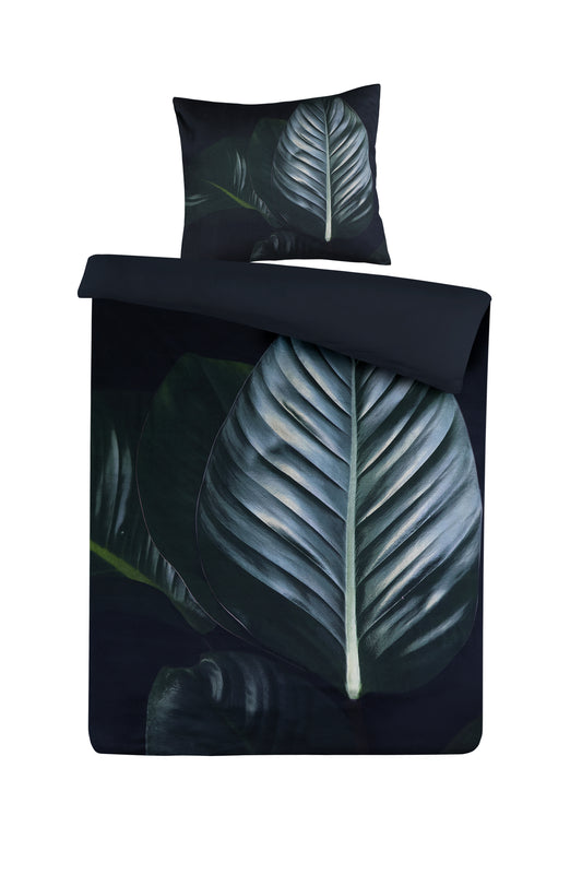 Bettwäsche Tropical 125-NL Schwarz / Grün 240cm x 240cm