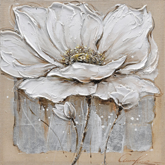 Öl-Wandbild Blüte II 80cm x 80cm