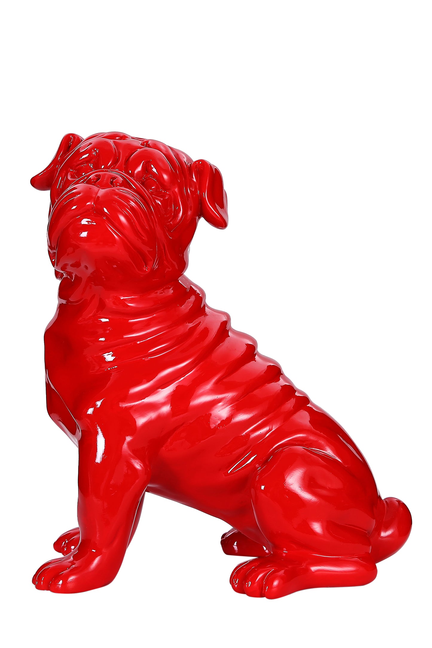 Skulptur Bulldog 120 Rot