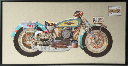 Papier Wandbild Motorrad I 82cm x 42cm