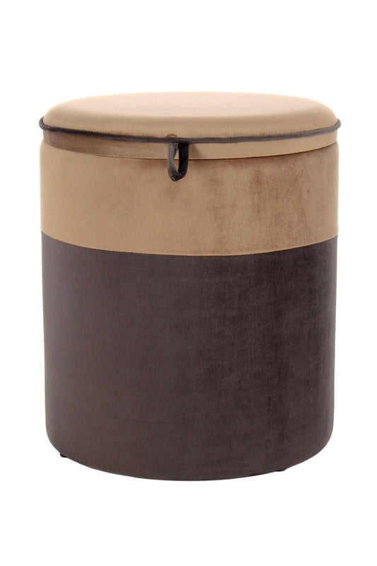 Hocker Kassandra 125 Hellbraun / Dunkelbraun