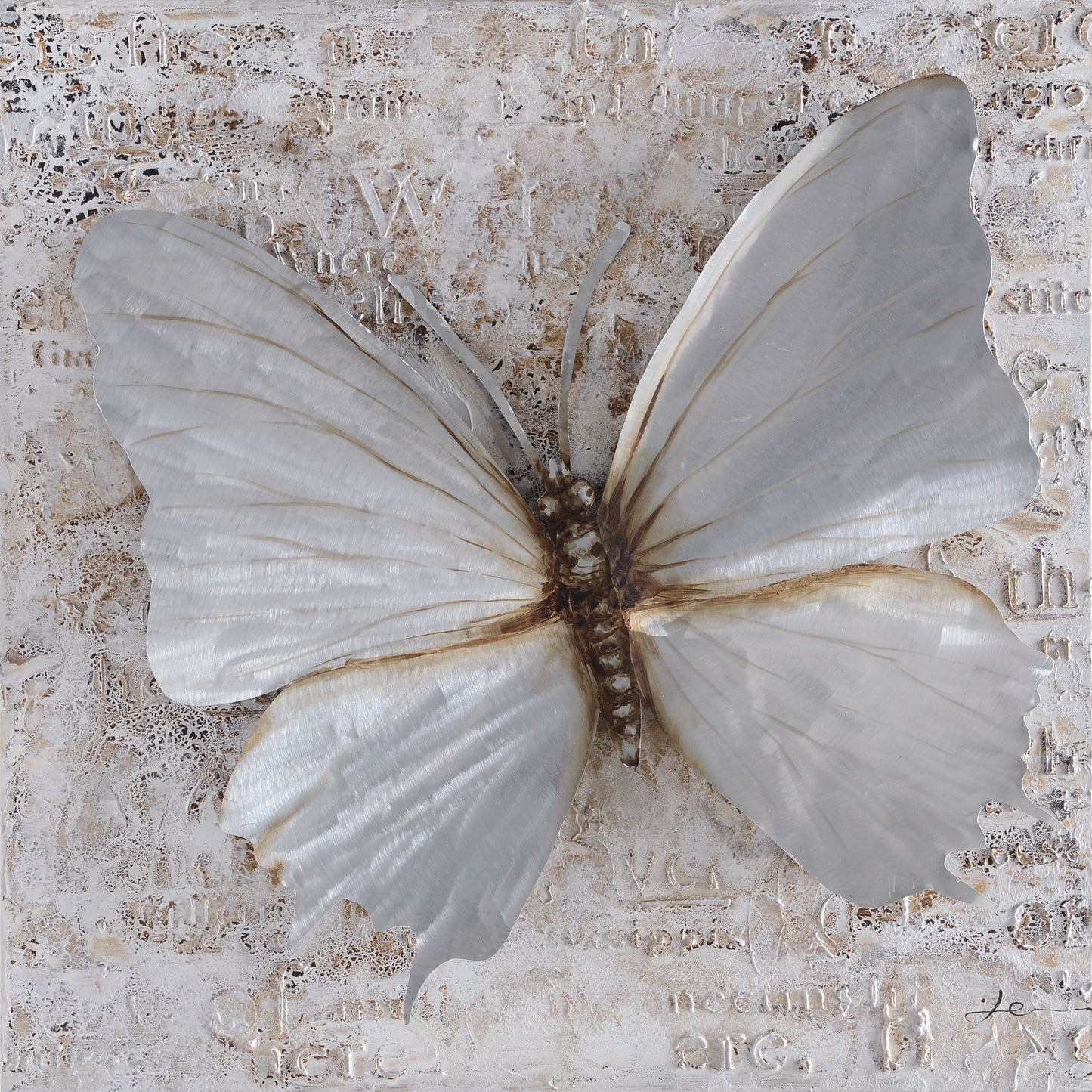 Aluminium Wandbild Schmetterling 80cm x 80cm