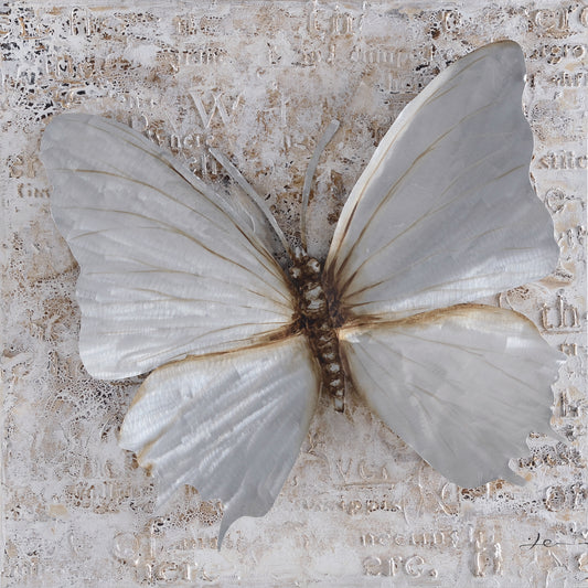 Aluminium Wandbild Schmetterling 80cm x 80cm