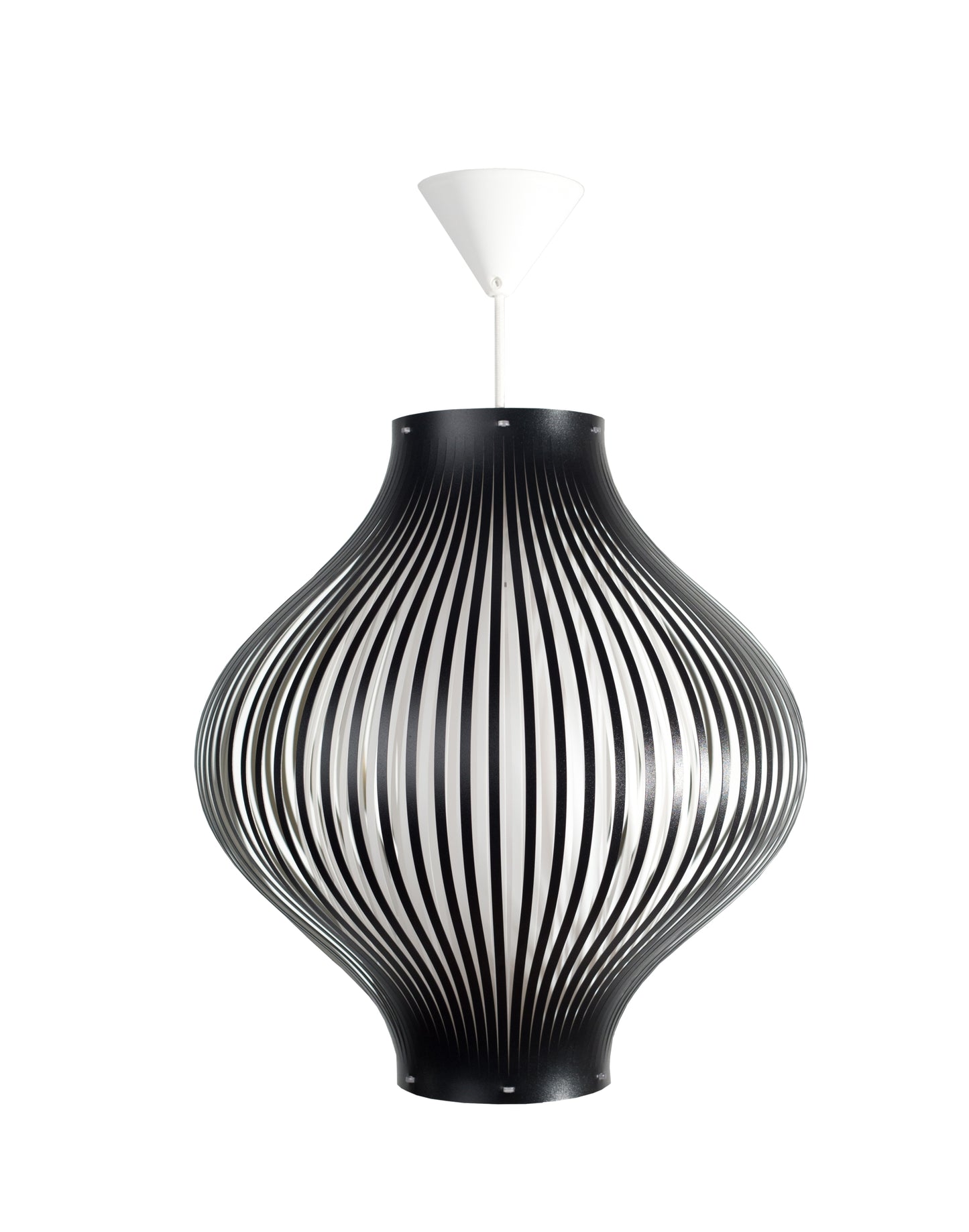 Hängelampe Luna 110 Schwarz / Weiß