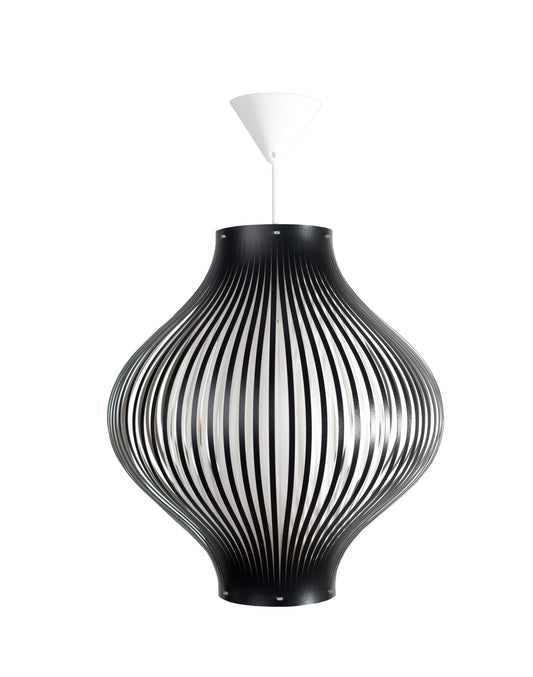Hängelampe Luna 110 Schwarz / Weiß