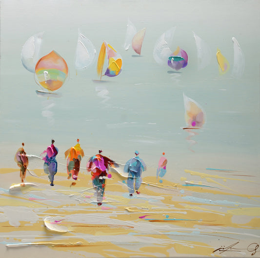 Öl-Wandbild Strand 80cm x 80cm